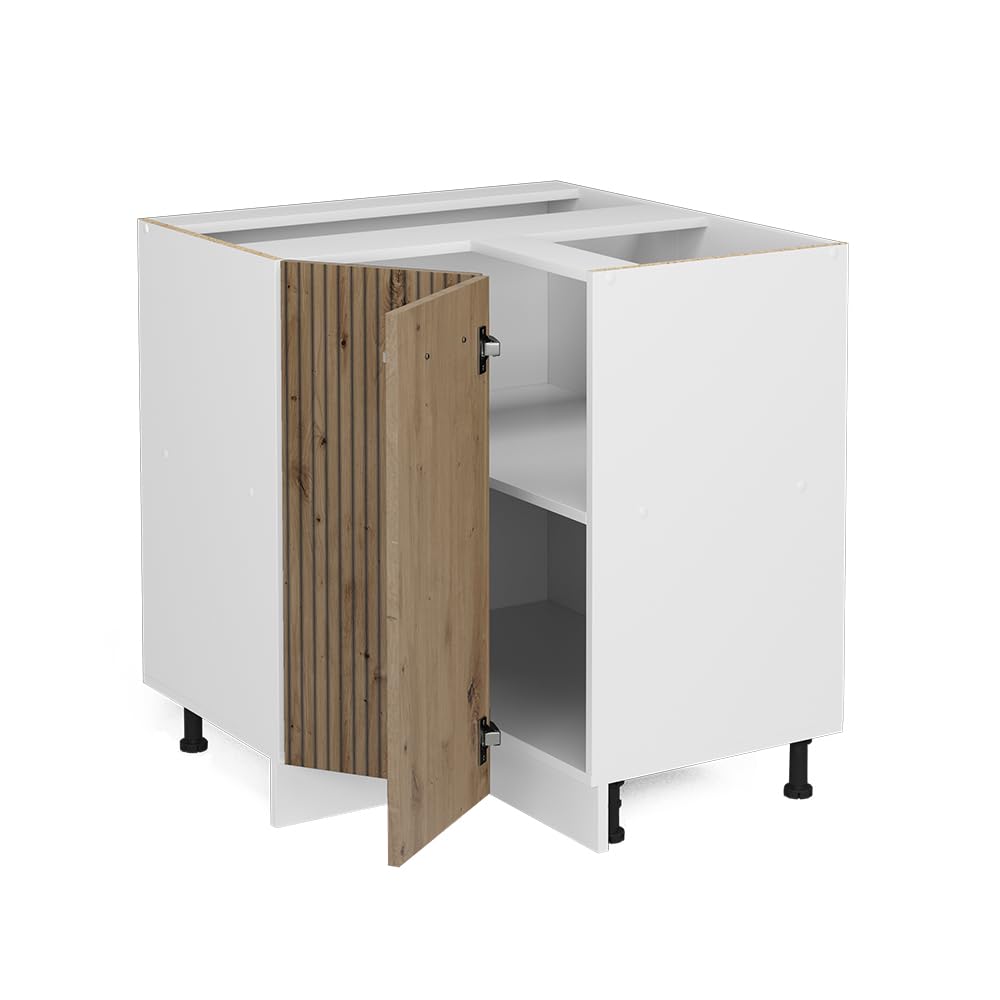Vicco Mobile ad angolo cucina R-Line, Rovere artigianale, 75.6 cm senza piano di lavoro, per la libera combinazione all'interno di sistemi cucina modulari