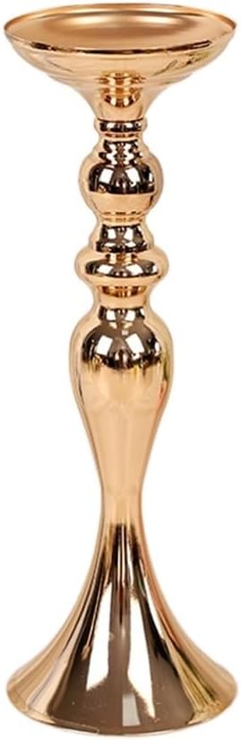 Home Decoration Wedding Decorations Metal Candle Stand Flowers Vase Candlestick Gold Plate Candle Holder(50cm)