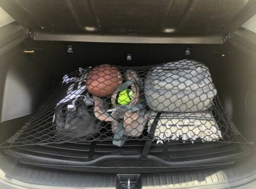 Eaccessories Ea (Qty.2) Rear Trunk Organizer Cargo Net For Kia Seltos 2020-2023 –Floor+ Envelope Style Cargo Nets For Suv Truck - Premium Mesh Elastic Car Trunk Organizer – Compatible With Kia Seltos #TOP1