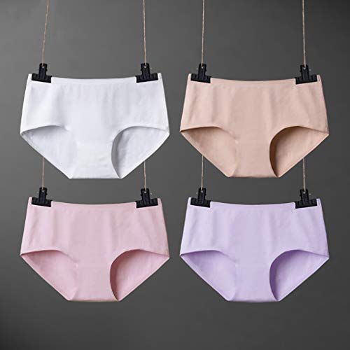 LQQ Bikinis majtki do talii, wysokiej jakości damskie majtki z bawełny, 4 sztuki w opakowaniu (kolor: A, rozmiar: XXXL)