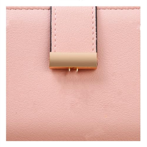 Long Leaf Bifold Wallet Leather Card Holder Purse Zipper Buckle Elegant Clutch Wallet Handbag for Women2