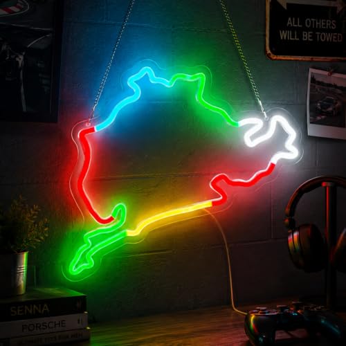 Image of Nurburgring Neon Sign, USB Powered LED Racing Room Decor