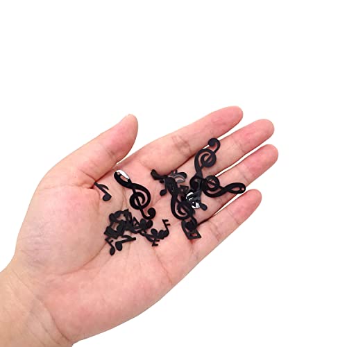 Honbay 100Pcs Mixed Decorative Note Wood Slices Mini Music Notes Embellishments And 1000Pcs Black Musical Confetti Notes For Music Party Wedding Birthday Decoration #TOP4