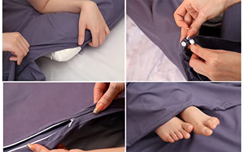 Jitty Sleeping Bag Liner Travel Sheet For Business Camping Backpacking Hiking Mountain Climbing Home Hostels Train 83"X45"(Grey Blue) #TOP4