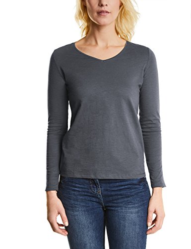 Cecil 311730 Maglietta a Maniche Lunghe, Grigio