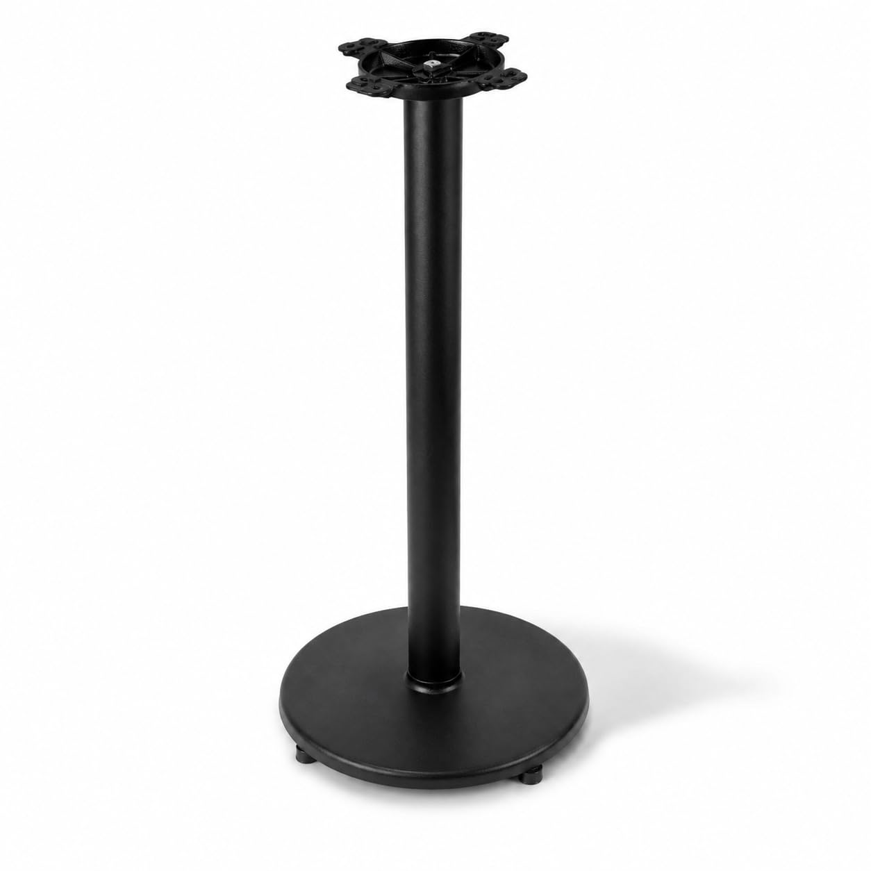 Cast Iron Bar Height Table Base by Glownary – 17 Inches, Beech, Brown, Model 349c17r3blf