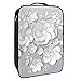 Scatola portaoggetti per scarpe da viaggio e uso quotidiano, colore bianco con bellissimi fiori di ciliegio, organizer portatile impermeabile fino a 12 metri con doppia cerniera 4 tasche
