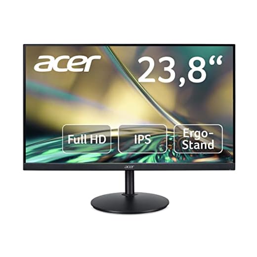 acer CB242Y Monitor 23,8 Zoll (60 cm Bildschirm) Full HD, 75Hz HDMI/DP, 60Hz VGA, 1ms (VRB), HDMI 1.4, DP 1.2, VGA, höhenverstellbar, drehbar, HDMI/DP FreeSync
