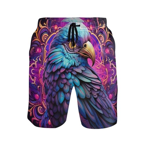 Loro Morado Elegante Y Claro Hombre Pantalones Cortos Impermeable Bañadores De Playa Forro De Malla Bañadores De Natación Ligero Traje De Baño XXL