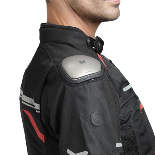 Image of Royal Enfield Crossroader Print Option| Knox CE Level 2 Protectors- Shoulders & Elbow | Ergo Protech Armours CE Level 1- Chest | CE Level 2 At Back For Excellent Impact Protection | RED M