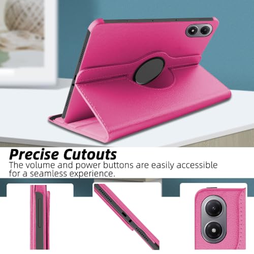 Image of TGK 360 Degree Rotating Flip Cover Case for REDMI Pad 2 Pro 5G 12.1 inch Tablet 2025 (Hot Pink)