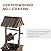 Outsunny Outdoor Wooden Wishing Well Fountain with Adjustable Water Flow Rate, Outdoor Rustic Waterfall Fountain with Electric Pump, Water Bucket, for Backyard Patio Garden Lawn, Carbonized Finish