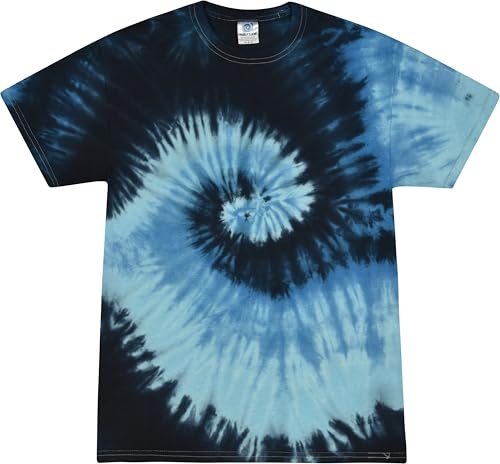 Colortone Tie Dye T-Shirts for Kids, Age 14-16 (Large), Blue Ocean