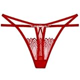Xiaopang Bragas Sexy Mujeres Ropa Interior Bragas Mujer Lencería G-stings Hueco Thong Joven Niñas Encaje Bragas XL Rojo 2207