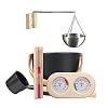 7L Complete Saunaset Sauna Accessoires Infuus Emmer Set Sauna Pollepel Sauna Emmer Zandloper Hygrometer Thermometer…