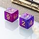 Yourandoll 10 STÜCKE Polyedrische Würfel D6 (1-6) Dice Würfel Acryl Dice Spielwürfel for RPG MTG DND Würfel Tischspiele (Sternenhimmel Lila Blau)