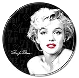 Desperate Enterprises Marilyn Monroe Round Aluminum Sign with Embossed Edge - Nostalgic Vintage Metal Wall Decor - Made in USA