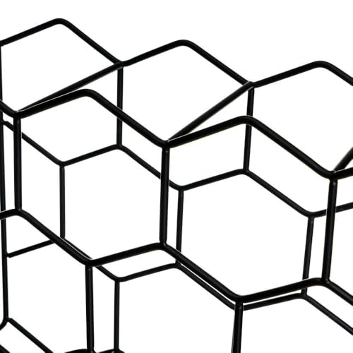 Miniatura 8 de Lolahome - Botellero Vino Para 14 Botellas De Metal Negro De 43x30 Cm Con Diseño Moderno Hexagonal