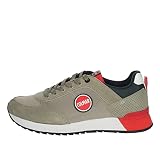 Sneaker con lacci con tomaia in tessuto e nabuk fondo gomma