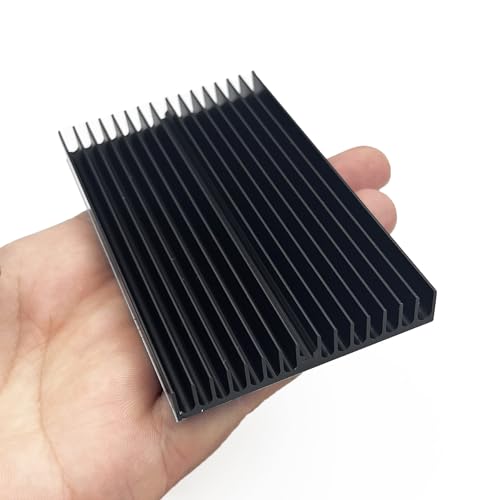 2Pcs Aluminum Heatsink Kit 100x60x10mm/ 3.94“x2.36“x0.39“ inch + Thermal Conductive Adhesive Tape Cooler Heat Sink for Cooling SSD Smartphones Routers Hard Drives LED Panel (16 Pins) - Thumbnail 6