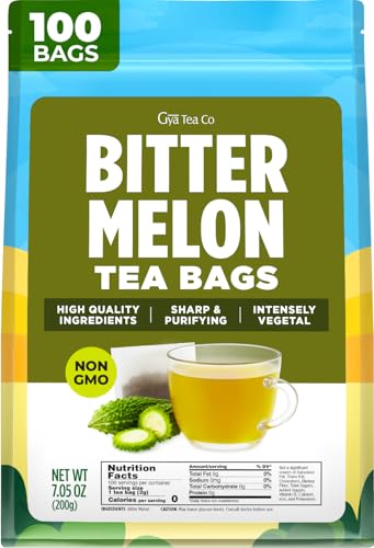 Bitter Melon Tea Bags 100 Count - 100% Natural Caffeine
