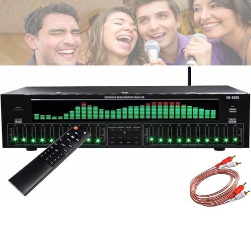Ecualizador Gráfico Estéreo para Hogar, 31 Bandas, con Decodificación Digital Bluetooth 5.4, Óptica y Coaxial, Ajuste Independiente Dual de 10 Segmentos con Reducción de Ruido miniatura 1