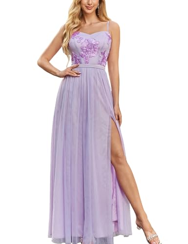 VOUIAO Women's Formal Choir Dress Elegant Midi Mesh Embroidered for Wedding Guest Bridesmaid...