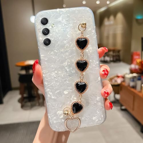 Coque Samsung A54 5G antichoc chaine bracelet diamant anti-chute