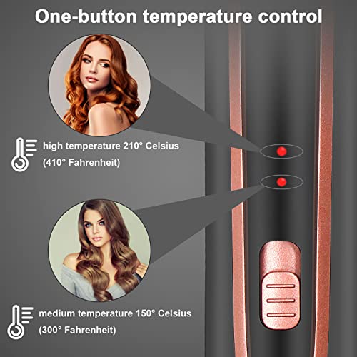 Foto von Lockenstab Set - 5 in 1 mit 3 Fässer，Lockenwickler mit Verschiedenen Aufsätzen，Professional Lockenstab Große Locken Einstellbare Temperatur Keramikbeschichtung Multistyler Haare Set