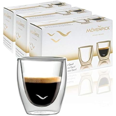 Mövenpick 6 x Espressogläser Doppelwandig 60 ml - Espresso Tassen ohne Griff Doppelwandige Espresso Gläser Cover