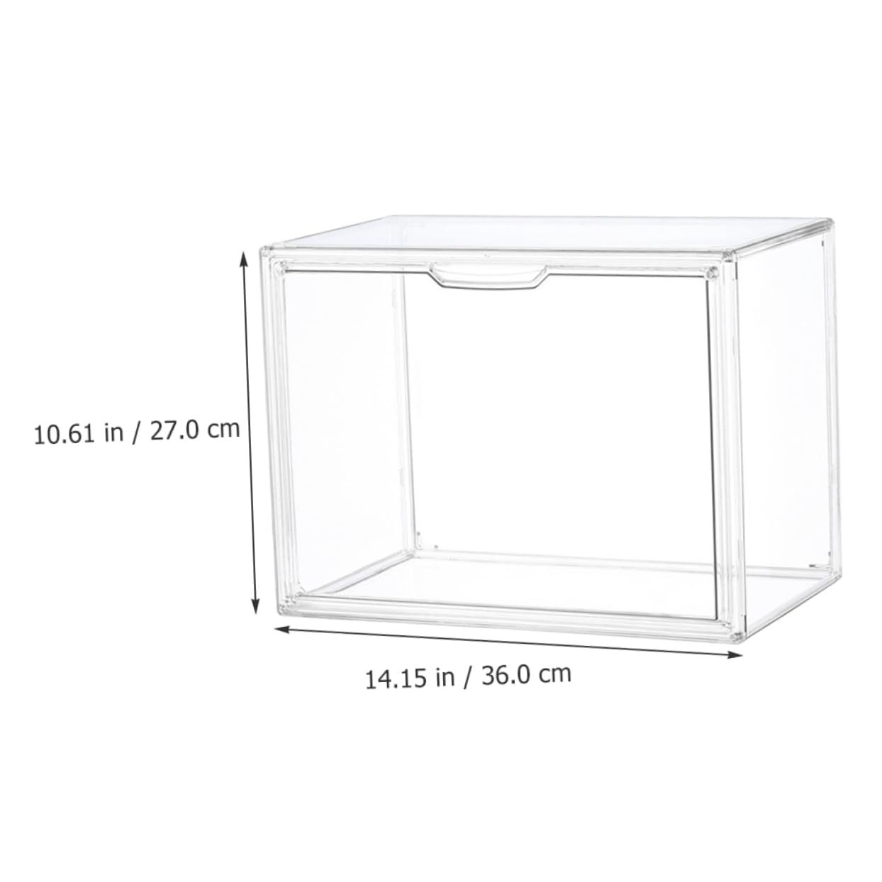 Alipis Vitrina Transparente Grande Puerta para Muñecas Zapatos y Caja de Exhibición de Plástico Organizador Antipolvo para Almacenamiento de Colecciones y de
