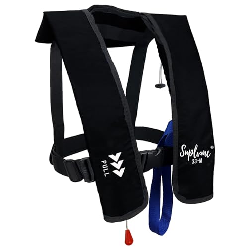 Suplvmc Adult Inflatable Life Jacket/Kayak Buoyancy Vest | Fishing Sailboat PFD Thin Weight Suitable for up to 330 pounds