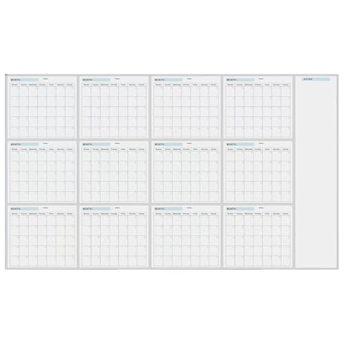 Calendario anual pared 2026 grande poster borrable para organizar oficina