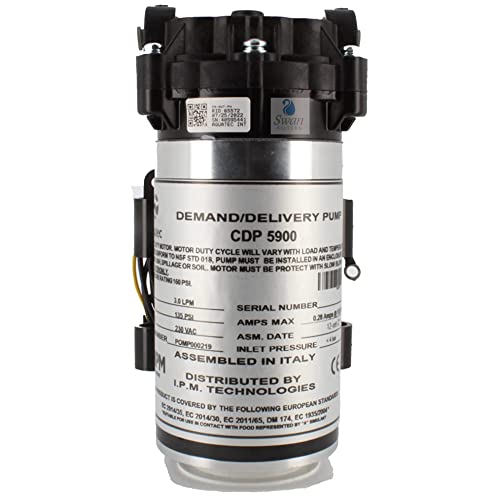 Membranpumpe Wasserpumpe CDP 5900 für Umkehrosmose Anlagen Anschlüsse 1/4' Zoll (6,35 mm)