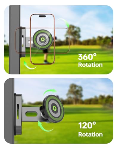 Magnetic Golf Cart Phone Holder for Photography, Golf Accessories for Men, Camera-Friendly T-Shape Design, Strong Magnetic Phone Caddy with Adjustable Ball Head, Golf Cart Phone Holder, Golf Gifts — view 5
