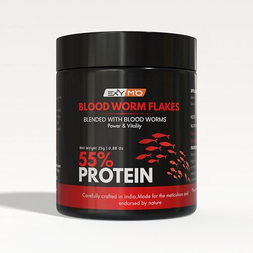 Image of Blood Worm Flakes 25g Fish Food with 55% Protein for Guppy,Betta Fish,Guppy Fries,Tetra and All Types of Tropical Fishes