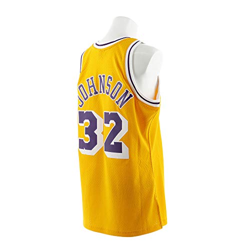 Magic Johnson Los Angeles Lakers Mitchell And Ness Men's Gold Throwback Jesey Xx-Large #TOP5