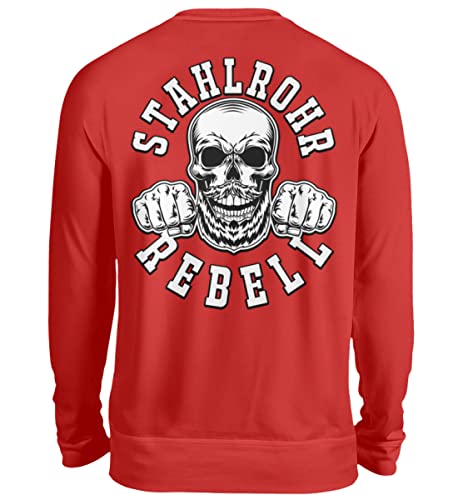 Pull unisexe Tube en acier Rebelle exprimez votre énergie en Fire Red