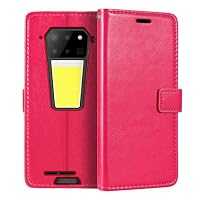 Custodia Portafoglio in Pelle PU Compatibile con Unihertz Tank, Cover con Chiusura Magnetica, Tasche per Carte e Funzione Stand (Nero