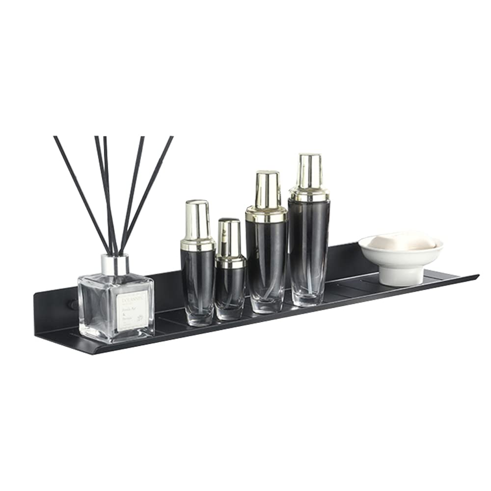 Biutimarden - Estantes de Baño Sin Taladrar,Estanteria Ducha Autoadhesivo de Aluminio,Durabilidadt Estantería de Ducha en Pared,para la Cocina o Baño (40CM, Negro)