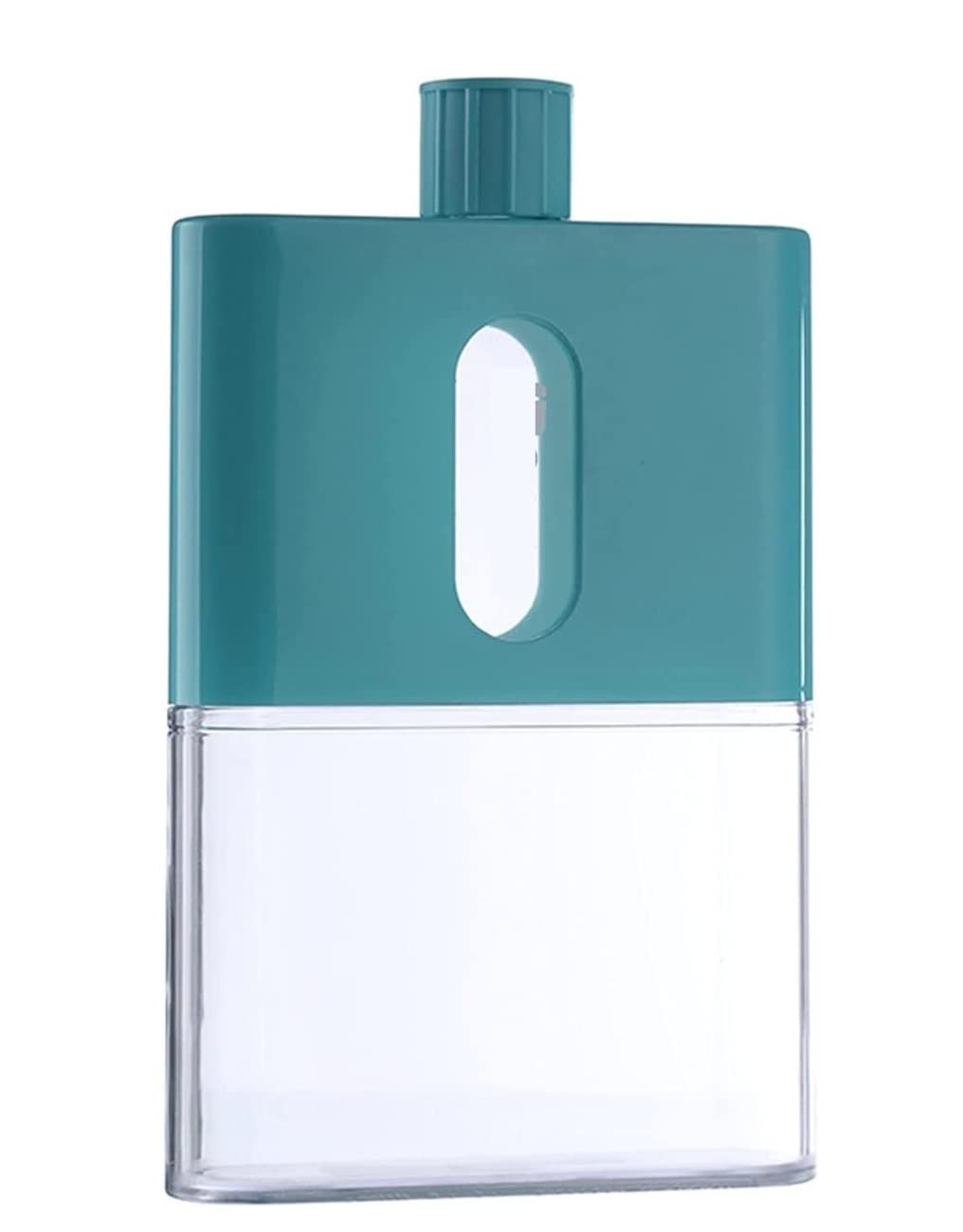 Botella Agua Gimnasio Botella De Agua Plana De Plástico 530 Ml A6 A5 Botella De Agua De Papel Botella Plana Al Aire Libre Almohadilla Portátil Botellas De Bebida Frasco Botella Agua Deporte(Blue)