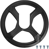 LUORNG 4 Holes 48 Teeth Bicycle Chain Guard 12cm/4.72 Inches Between The Centres of Adjacent Edges,Bike Chain Guard Protector for Mountain Bikes City Road Bikes Black