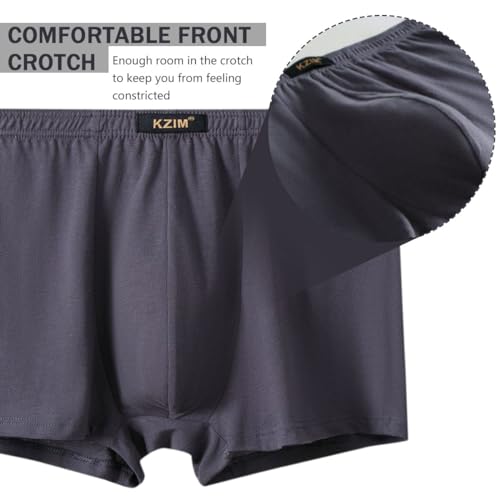 AOOPOO 6er-Pack Herren Boxershorts aus Baumwolle Größe L-7XL Unterwäsche Unterhose Übergröße Senioren Herren Boxer Slip Mittelalter und Ältere Menschen Männer Hohe Taille Atmungsaktive Boxer Shorts