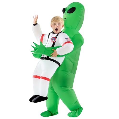 Morph Traje alien insuflável para crianças, disfarce inflável Alien, disfarce extraterrestre criança, disfarce alien criança, disfarce de alien para criança, disfarce insuflável para criança, disfarce