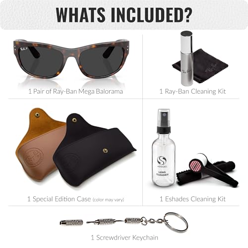 Image of Ray-Ban RB2289 MEGA BALORAMA Square-Round Shaped Sunglasses for Men & Women with Official RAYBAN Eyewear Kit
