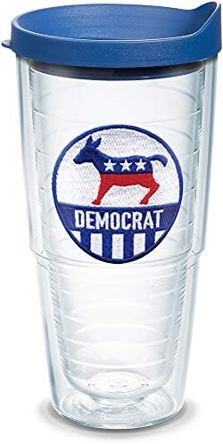 Tervis 1353796 Democrat Insulated Tumbler with Emblem and Blue Li...