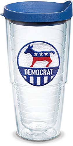 Tervis 1353796 Democrat Insulated Tumbler with Emblem and Blue Li...