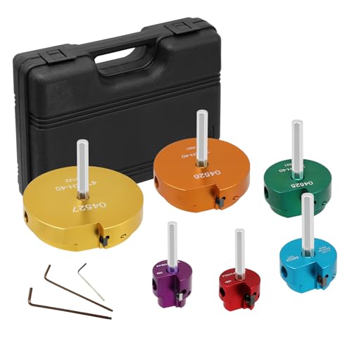 04529 Colored PVC Pipe Reamer, PPRK6 Plastic PVC Pipe Fitting Reamer Kit, Pvc Fitting Saver Fit into Standard 1/2\" Drills Pipe Reamer Tool Contains PPR75, PPR100, PPR150, PPR200, PPR300, PPR400