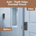 Anti-Theft Video Doorbell Mount for Eufy E340 Camera, No-Drill Adjustable Mounting Bracket Holder Accessories for Eufy Doorbell Camera Mount, Apartment Door Bell Kits for Home Rentals Room (Black)