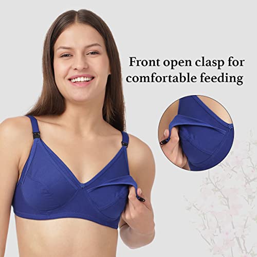 Image of Femzy Women's Cotton Non-Padded Wire Free Maternity Bra